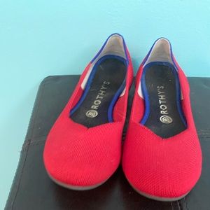 Rothy's The Flat CHERRY size 9 gently used